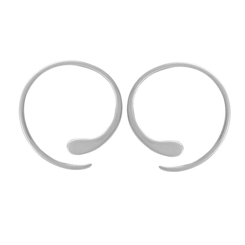 [Australia] - Boma Jewelry Sterling Silver Pull Through Hoop Earrings 