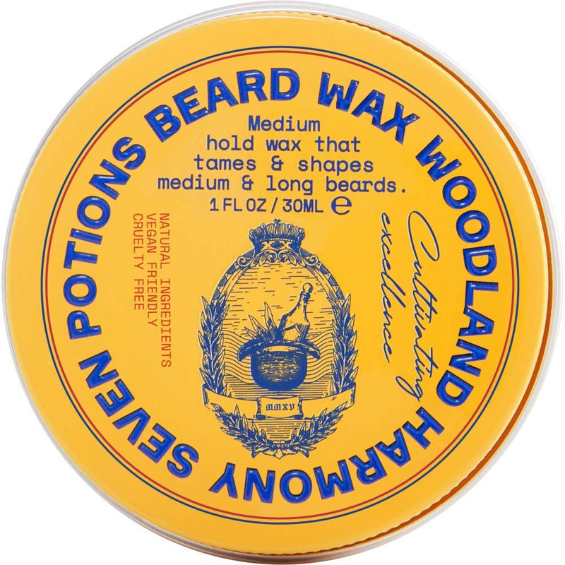 [Australia] - Seven Potions Beard Wax for Men — Medium Hold Styling Wax to Shape And Nourish Your Beard — All-Natural, Vegan, Cruelty Free — Woodland Harmony (30 ml) 