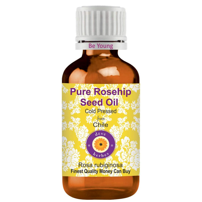 [Australia] - Deve Herbes Pure Rosehip Seed Oil (Rosa rubiginosa) 100% Natural Therapeutic Grade Cold Pressed for Personal Care 30ml (1.01 oz) 