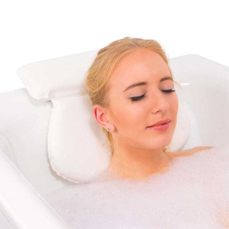 [Australia] - RELUX Premium Waterproof Bath Pillow Cushion with Non-Slip Suction Cups Ergonomic Home Spa Headrest 