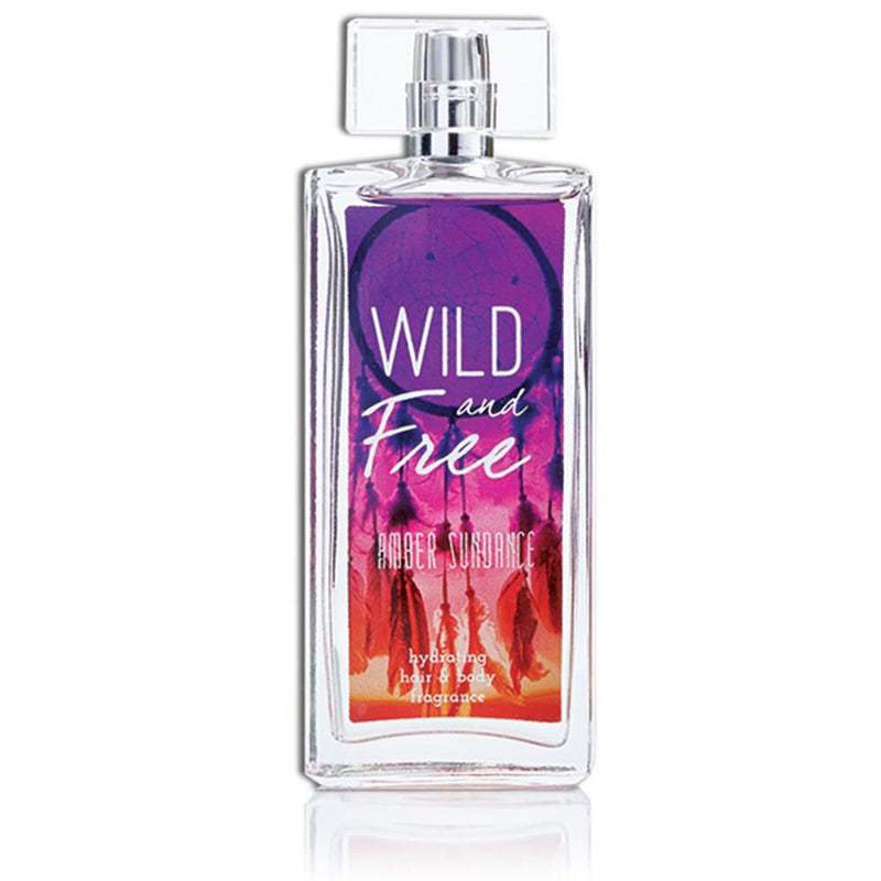 [Australia] - Wild and Free Hydrating Hair & Body Fragrance for Women - Amber Sundance - Fruity & Floral Body Spray - Natural Feminine Scent - 3.4 oz 100 ml 