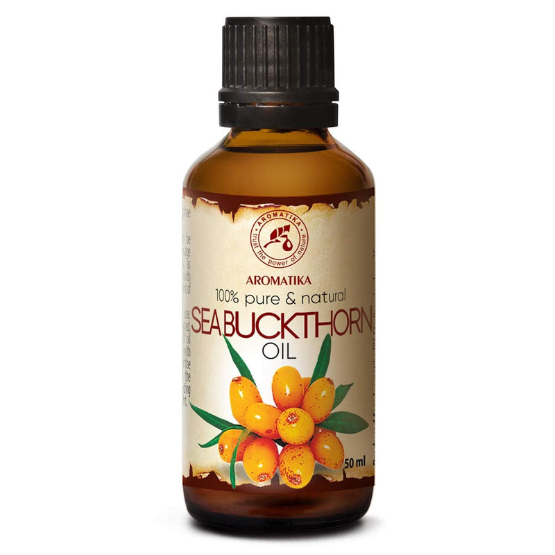 [Australia] - Sea Buckthorn Oil 50ml - Cold Pressed - Hippophae Rhamnoides Oil - 100% Pure & Natural Sea Buckthorn Berry Oils - for Face - Hair - Skin –°are - Oils for Beauty & Health - Glass Bottle 