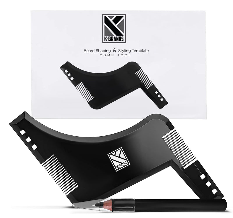 [Australia] - Beard Shaping Tool for Men - Beard Shaper and Styler Template with Comb & Beard Pencil - by K-Brands 