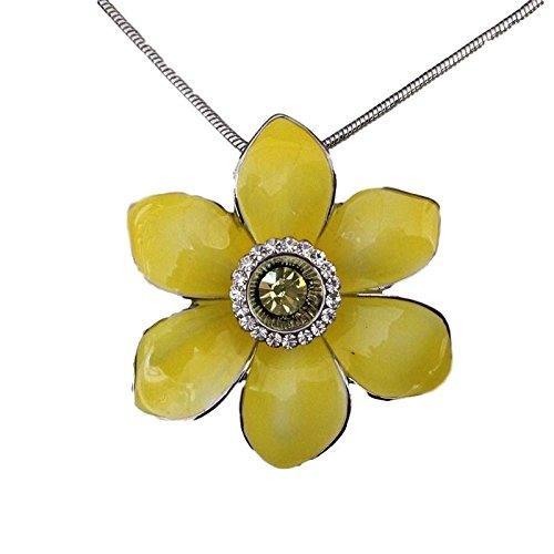 [Australia] - Daffodil Enamel & Crystal Jewellery (Necklace) 
