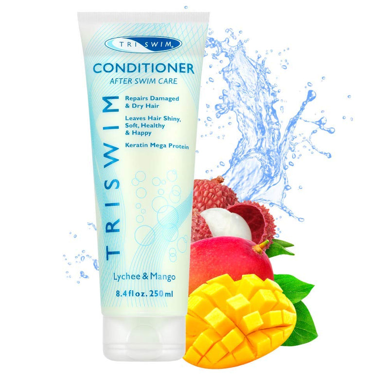 [Australia] - TRISWIM Moisturizing Hair Regenerating Conditioner For Swimmers Lychee Mango (250ml) 