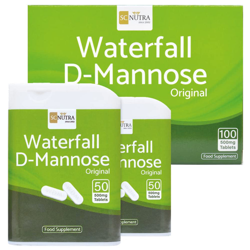 [Australia] - Waterfall D-Mannose Tablets 500mg (capsule sized) - 100% D-Mannose Naturally Sourced from Birch - for Healthy Bladder Support - Vegan - SC Nutra (Sweet Cures) 