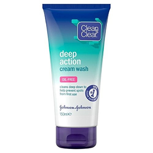 [Australia] - Clean and Clear Deep Action Oil-Free Cream Wash, 150 ml, Pack of 6 
