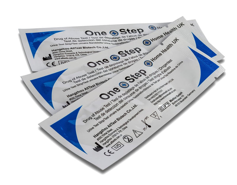 [Australia] - One Step - 1 Pack (5 Tests) Home Drug Test Kits - Tests for Cannabis, Cocaine, Heroin (Opiates), Speed (Amphetamines) and Ecstasy (1x5 Drug Pack) 