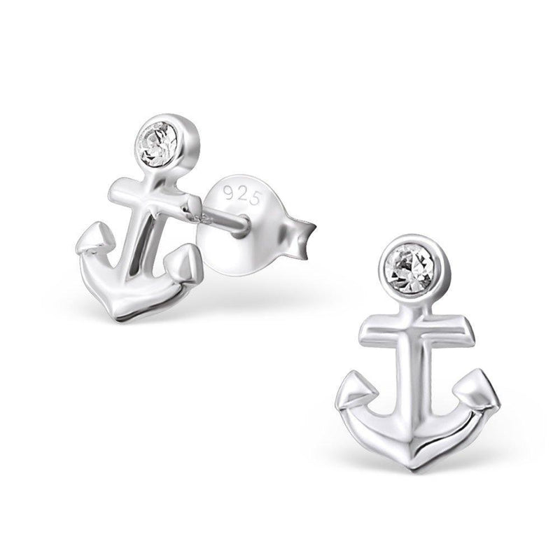 [Australia] - The Rose & Silver Company Women 925 Sterling Silver Anchor Stud Earrings 