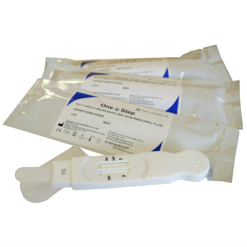 [Australia] - 3 x Saliva Drug Test Kits - 3 Drug Oral Fluid Testing Kit - Tests for Cannabis, Cocaine & Heroin (Opiates) - One Step 3 Count (Pack of 1) 