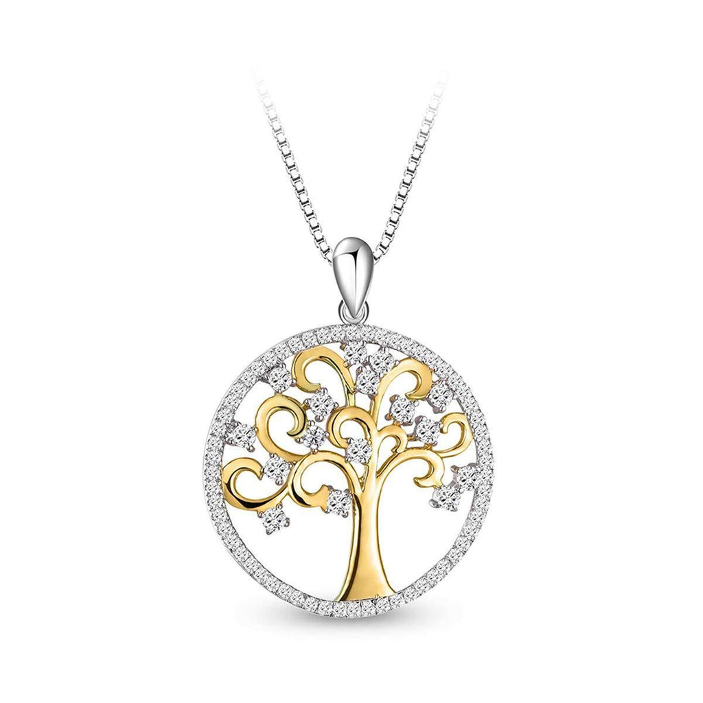 [Australia] - T400 Jewelers Sterling Silver Tree of Life Pendant Necklace Gifts for Mother's Day, 18"+2" Extender for Women Girls 