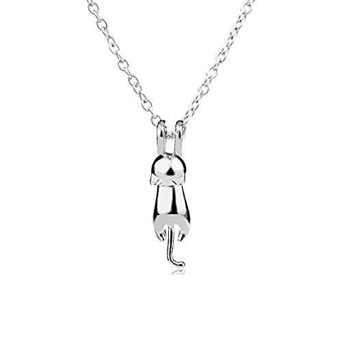 [Australia] - iszie jewellery sterling silver sweet little kitten necklace,cat pendant necklace for girl 
