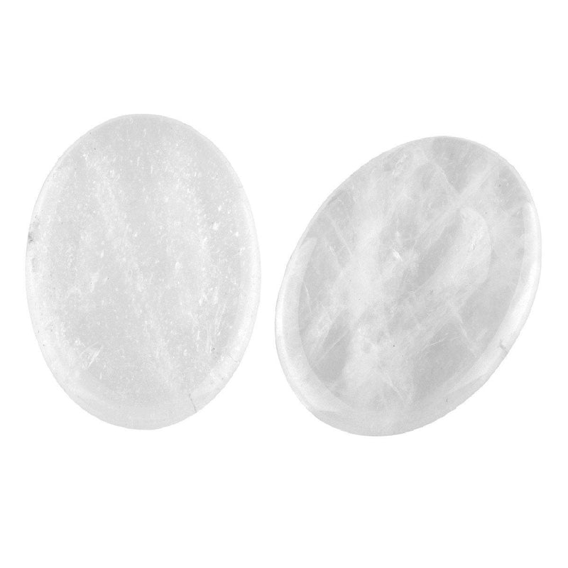 [Australia] - Shanxing Rock Quartz Thumb Worry Stone,Pocket Palm Stones Crystal Healing Reiki Meditation Stress Relief Pack of 2 