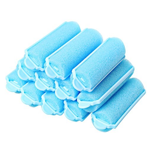 [Australia] - SUMAJU Hair Rollers, 12pcs Soft Sponge Hair Roller Foam Styling Hair Curler Home DIY Curling Tool Blue 