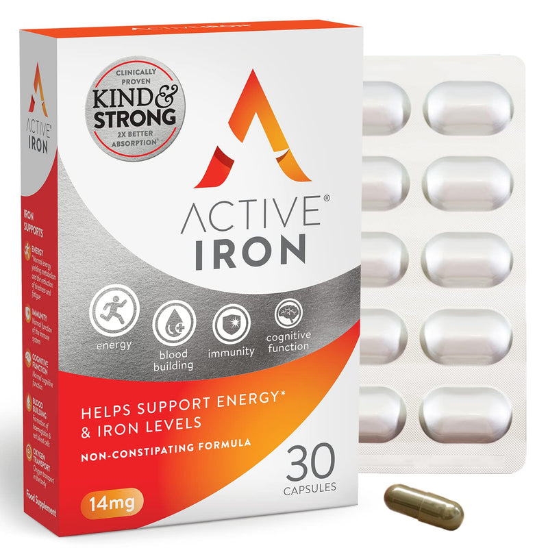 [Australia] - Active Iron | Iron Tablets | Non-Constipating | Ferrous Sulfate Iron | Helps Strengthen Your Immune System | 1-Month Supply 