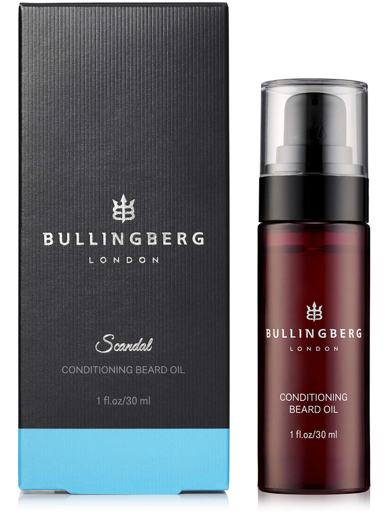 [Australia] - Scandal Beard Oils 30ml by Bullingberg - Award-winning Beard Oil For Men, Fragrance Notes Include Amberwood, Musk, Raspberries, Oud, Sandalwood, Tobacco Leaf and Tunisian Orange Flower, Made in UK 