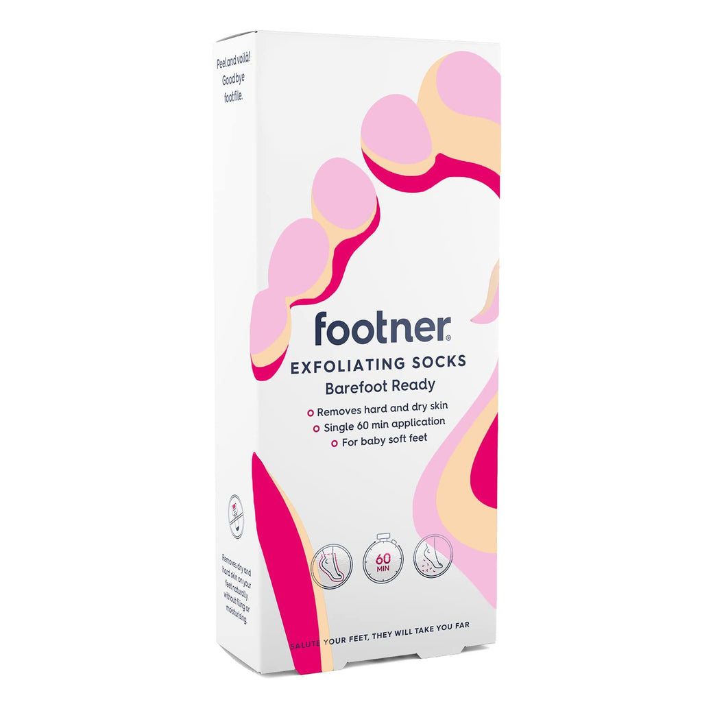 [Australia] - Footner Exfoliating Foot Mask Socks - Foot Peel Mask for Hard Skin - Peeling Foot Mask for Smooth and Soft Feet - Foot Peel Socks to Remove Hard Skin in Single 60 Minute Treatment - For Baby Soft Feet 
