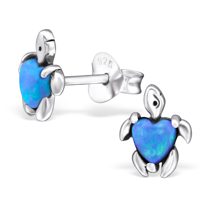 [Australia] - The Rose & Silver Company Women 925 Sterling Silver Turtle Stud Earrings 