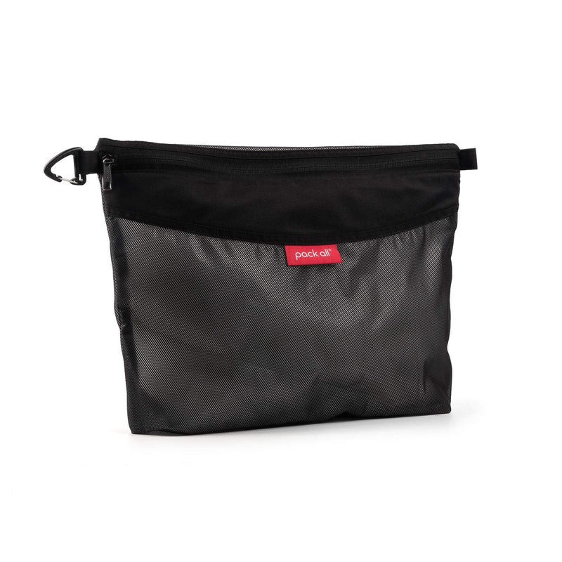 [Australia] - pack all Water-Resistant Material Zipper Pouch, Mesh Zipper Bags for Storage, Travel, Office (Black, Large) L Black 