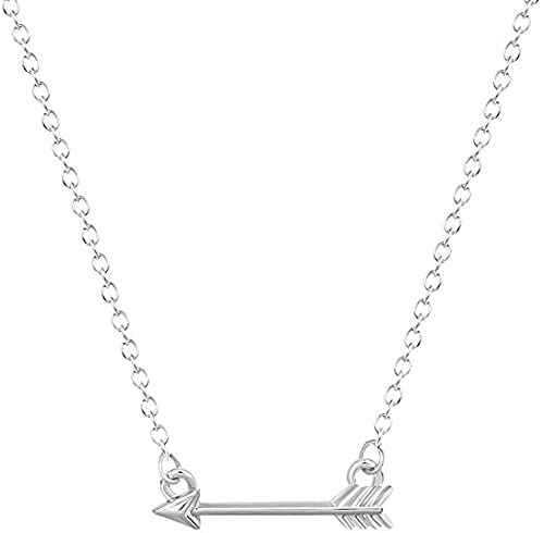 [Australia] - QIANDI Hot Fashion Loving Arrow Necklace Unique Pendant Necklace Minimalist Jewelry Gift for Girls and Ladies Gold Silver 