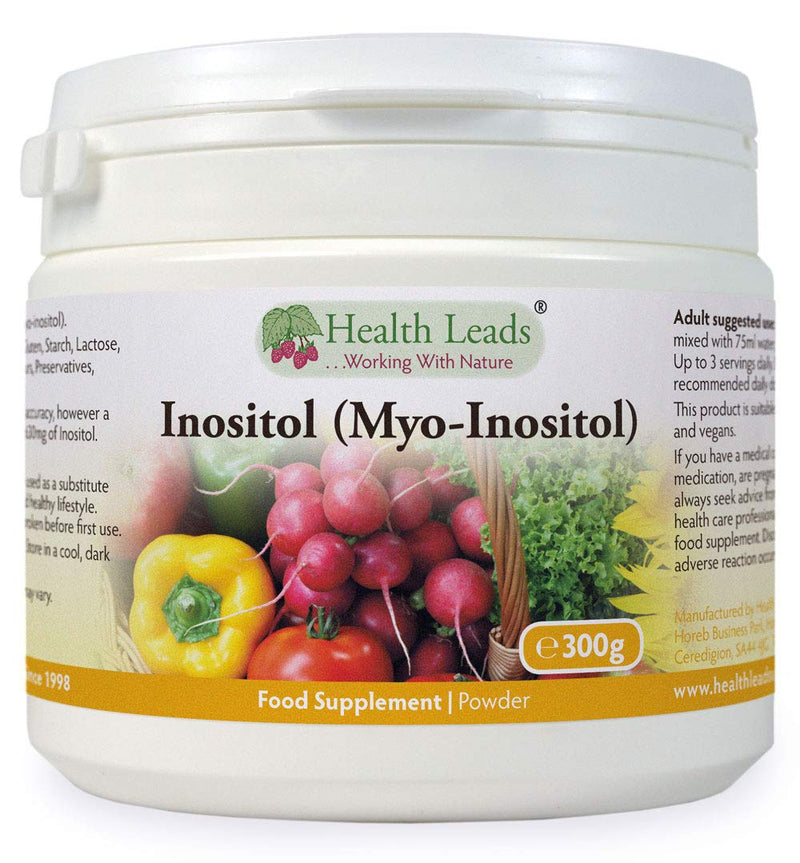 [Australia] - Inositol (Myo-Inositol) Powder 300g, Also Called Vitamin B8, High Absorption, Vegan, Magnesium Stearate Free & No Nasty Additives, Non-GMO, Includes Free Scoop, Produced in Wales 