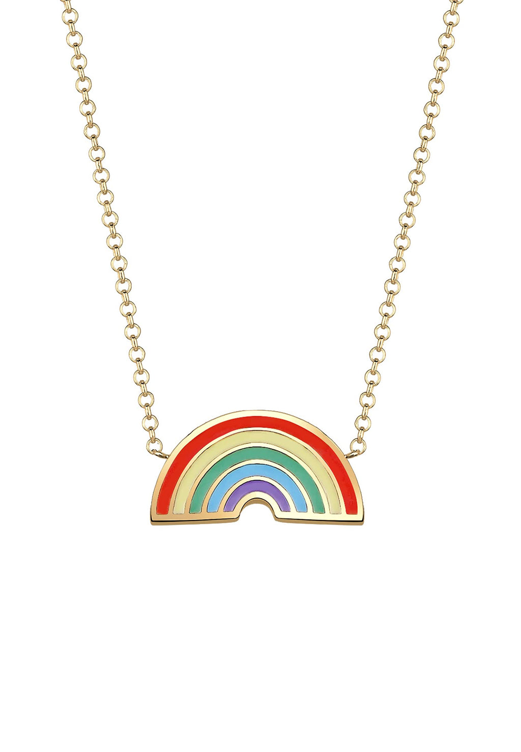 [Australia] - Elli Necklace Regenbogen Emaille Magic 925 Sterling Silber 