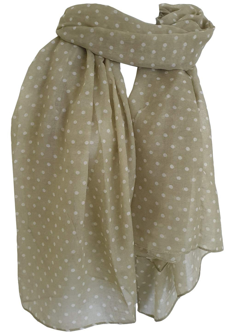 [Australia] - Spotty Scarf Womens Fashion Polka Dots Spots Shawl Wrap Glam-London Green Light 