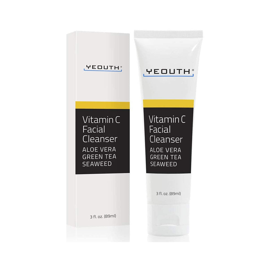 [Australia] - Vitamin C Facial Cleanser Infused with Aloe Vera, Green Tea and Sea Weed from YEOUTH - Soothing, Calming, Deep Penetrating Pore Face Wash for Radiant Skin 