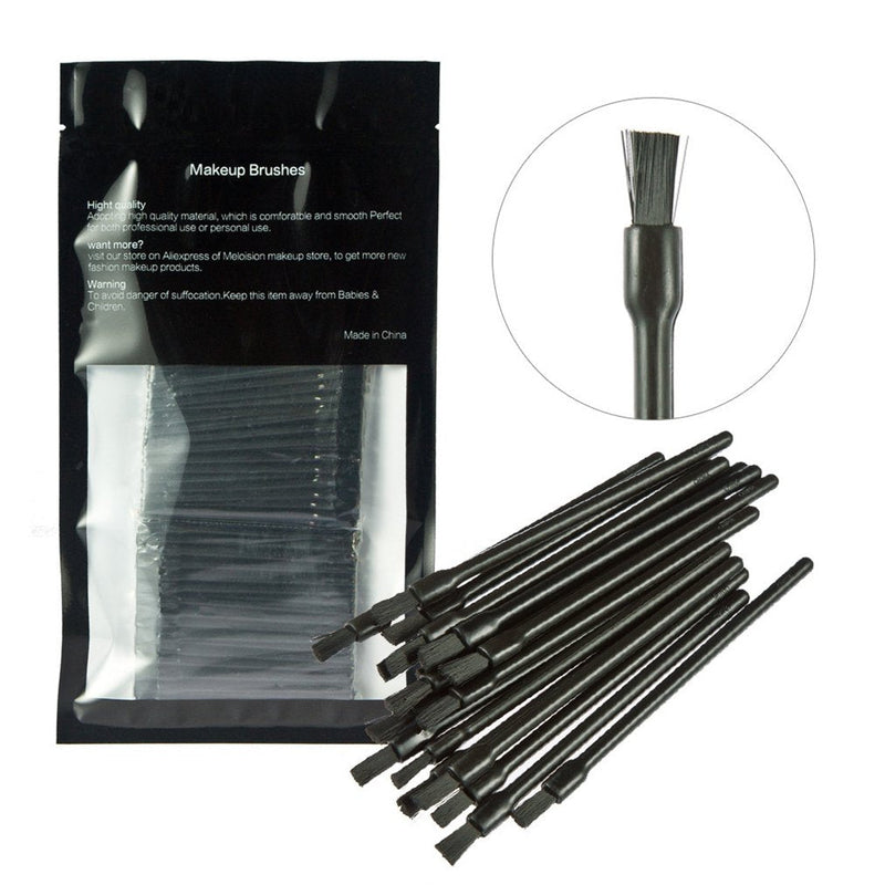 [Australia] - Gracelaza 100 Pieces Disposable Lip Brushes Lipstick Gloss Wands Applicator Makeup Tool Kits, Black #1 