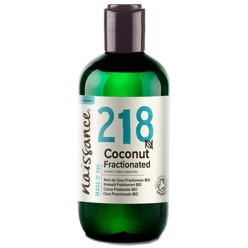 [Australia] - Naissance Organic Liquid Fractionated Coconut Oil (No. 218) 250ml - 100% Pure Natural for Skin, Hair, Lip Gloss, Beauty, Recipes, Aromatherapy, Massage - Edible MCT Oil ‚Äì Cruelty Free, Vegan 