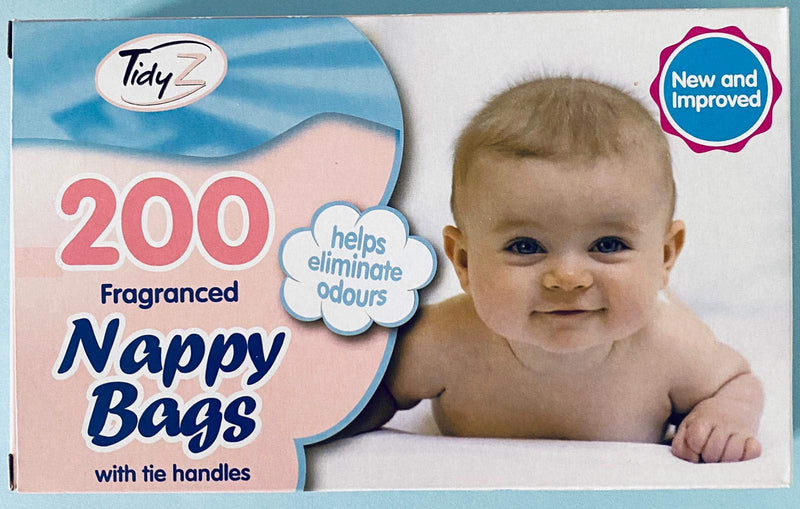 [Australia] - 400 Baby Fragrant Scented Disposable Nappy Bags with tie Handles (400 Nappy Sacks in Total) 2 Packs 