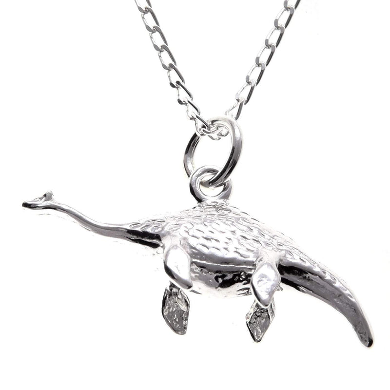 [Australia] - Alexander Castle Sterling Silver Dinosaur Plesiosaurus Pendant - Loch Ness Monster Necklace with 18" Chain and Jewellery Gift Box 