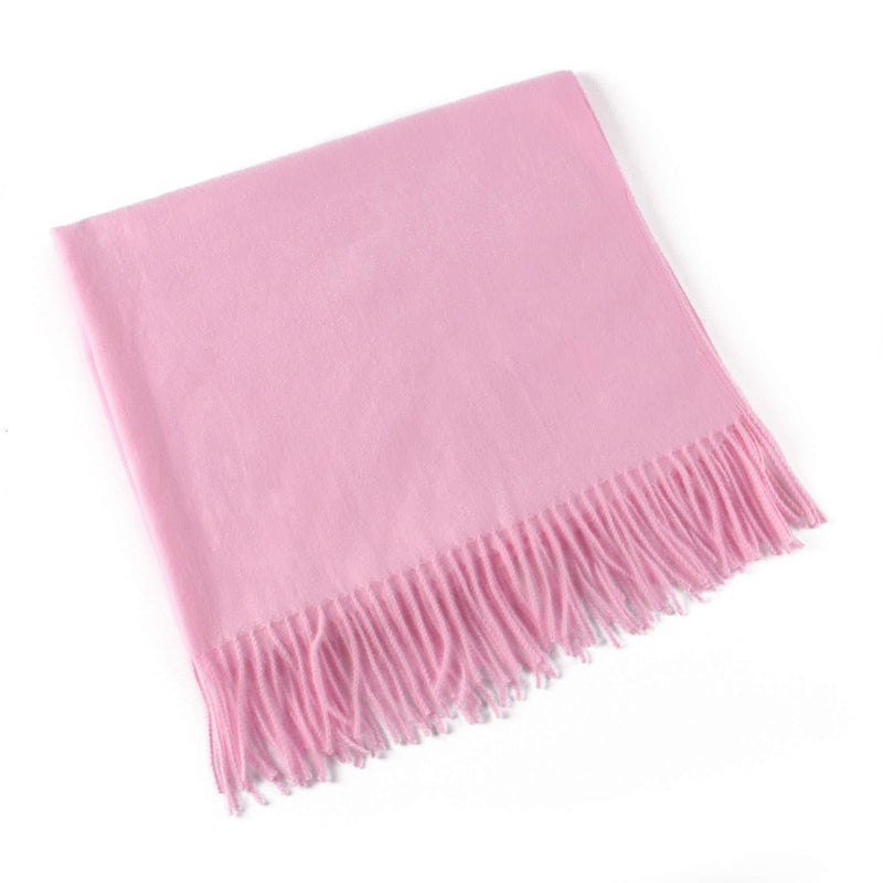 [Australia] - MMYOMI Women Lovers Super Soft 100% Pure Plain Cashmere Scarf Wrap Shawl (light pink)(Size: 200*65cm) 