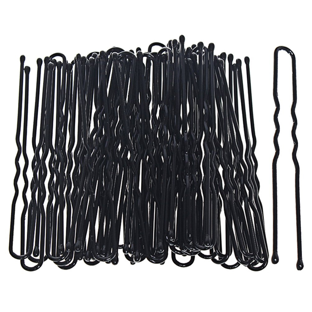 [Australia] - nuoshen ofoen 50 Pieces Long Hair Pins, Bun Pins Styling Bobby Hair Slides Grips Clips Black 