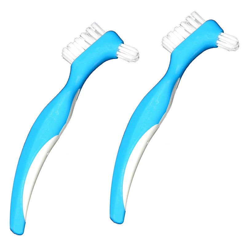 [Australia] - Mediusre Healthcare Orthodontic Denture Cleaning Comfort Contoured Grip Double Sided Brush x 2 