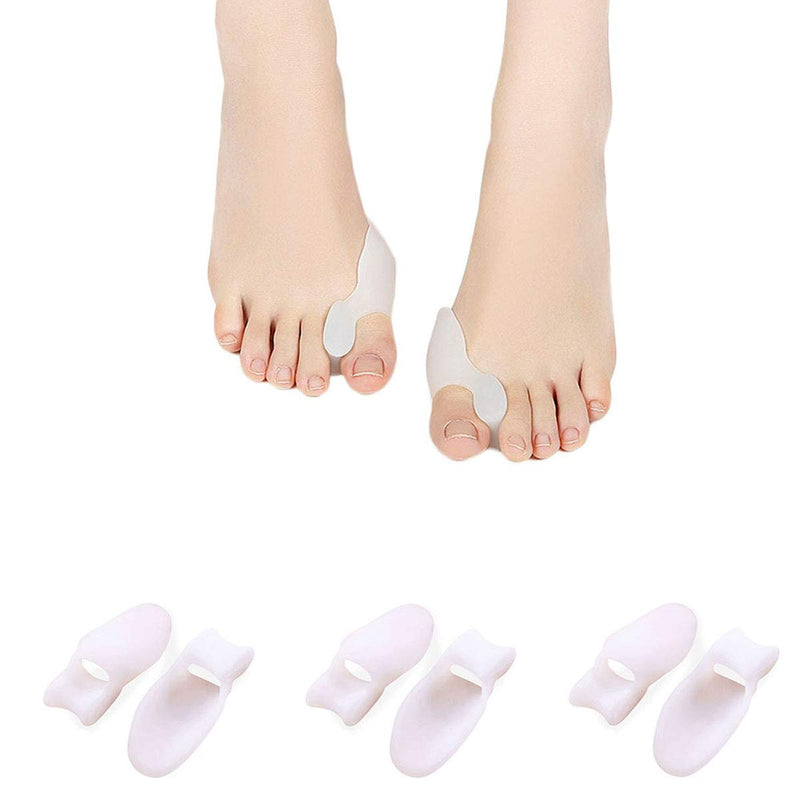 [Australia] - Pedimend Silicone Gel Toe Separators - Bunion Protector Cushion (3PAIR) - for Bunion Pain Relief - Big Toe Straighteners - Hallax Valgus Corrector - Unisex - Foot Care 