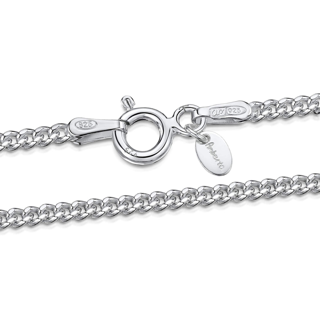 [Australia] - 925 Sterling Silver 2 mm Curb Chain Necklace Size: 16 18 20 22 24 28 32 inch / 40 45 50 55 60 70 80 cm 28 inch / 70 cm 