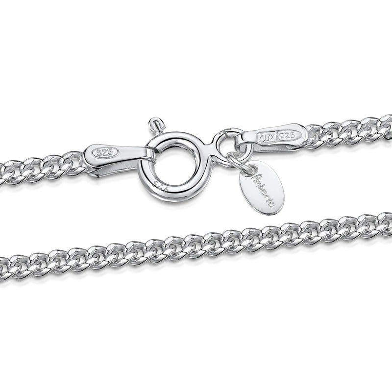 [Australia] - 925 Sterling Silver 2 mm Curb Chain Necklace Size: 16 18 20 22 24 28 32 inch / 40 45 50 55 60 70 80 cm 28 inch / 70 cm 