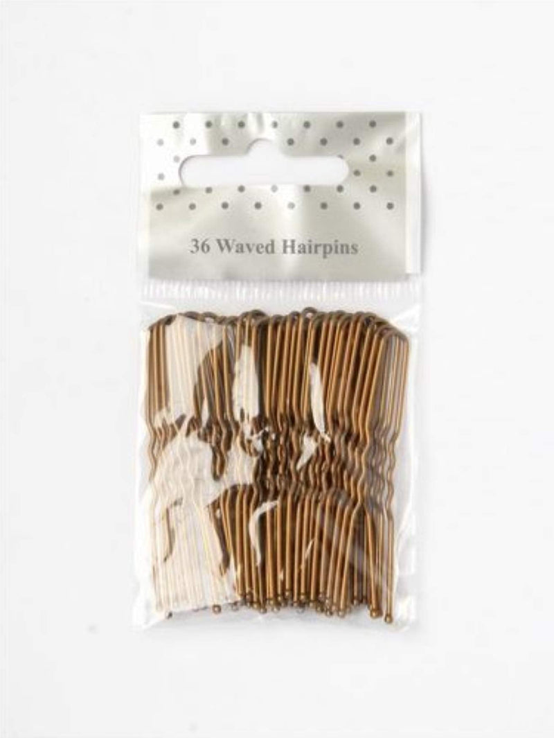 [Australia] - La Peach Fashions Ladies Regular Hair Styling Hair Pins Bobby Pins Kirby Grips Bun Pins Waved Hair Pins Size 50 mm (Brown) Brown 