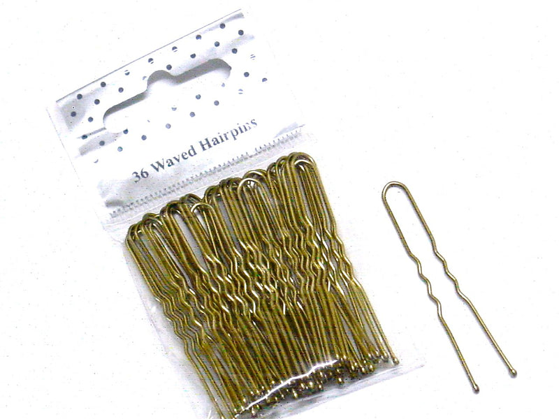 [Australia] - La Peach Fashions Ladies Regular Hair Styling Hair Pins Bobby Pins Kirby Grips Bun Pins Waved Hair Pins Size 50 mm (Blonde) 