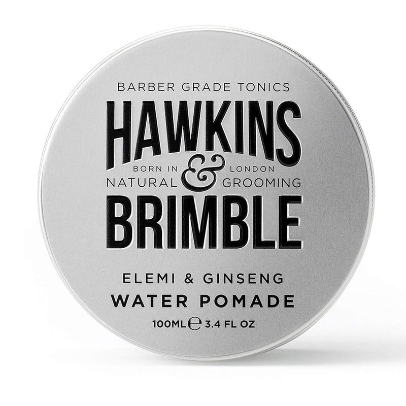 [Australia] - Hawkins & Brimble Mens Water Pomade 100ml - H2O Based Hair Styling/Grooming | Firm Hold Allows for Re Styling | High Shine Non Greasy Finish and Washes Out Easily 