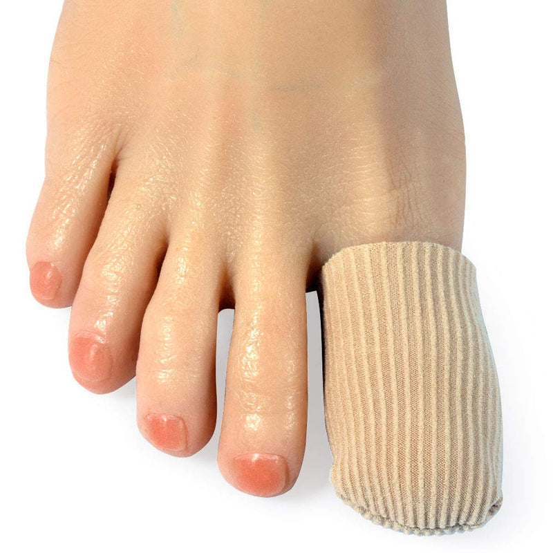 [Australia] - Gel Toe Caps,4 Pcs/Pack for Big Toes, Toe Covers,Toe Protectors,Toe Sleeves,for Corns Remover, Callus Cushion, Bunion Treatment (Brown) Brown 