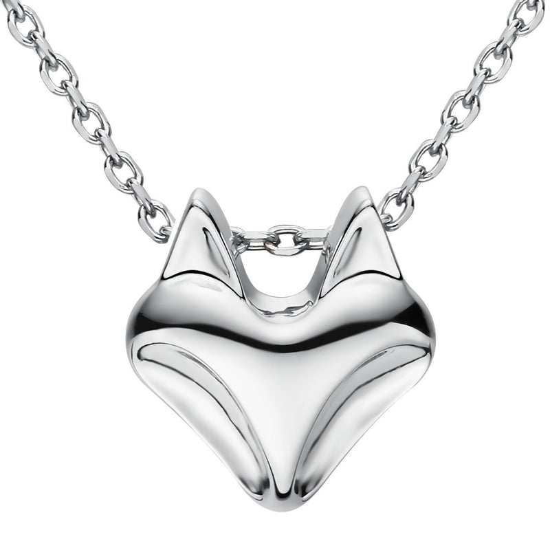 [Australia] - Jewboo 925 Sterling Silver Fox Pendant Necklace Gift Women Fine Jewelry 