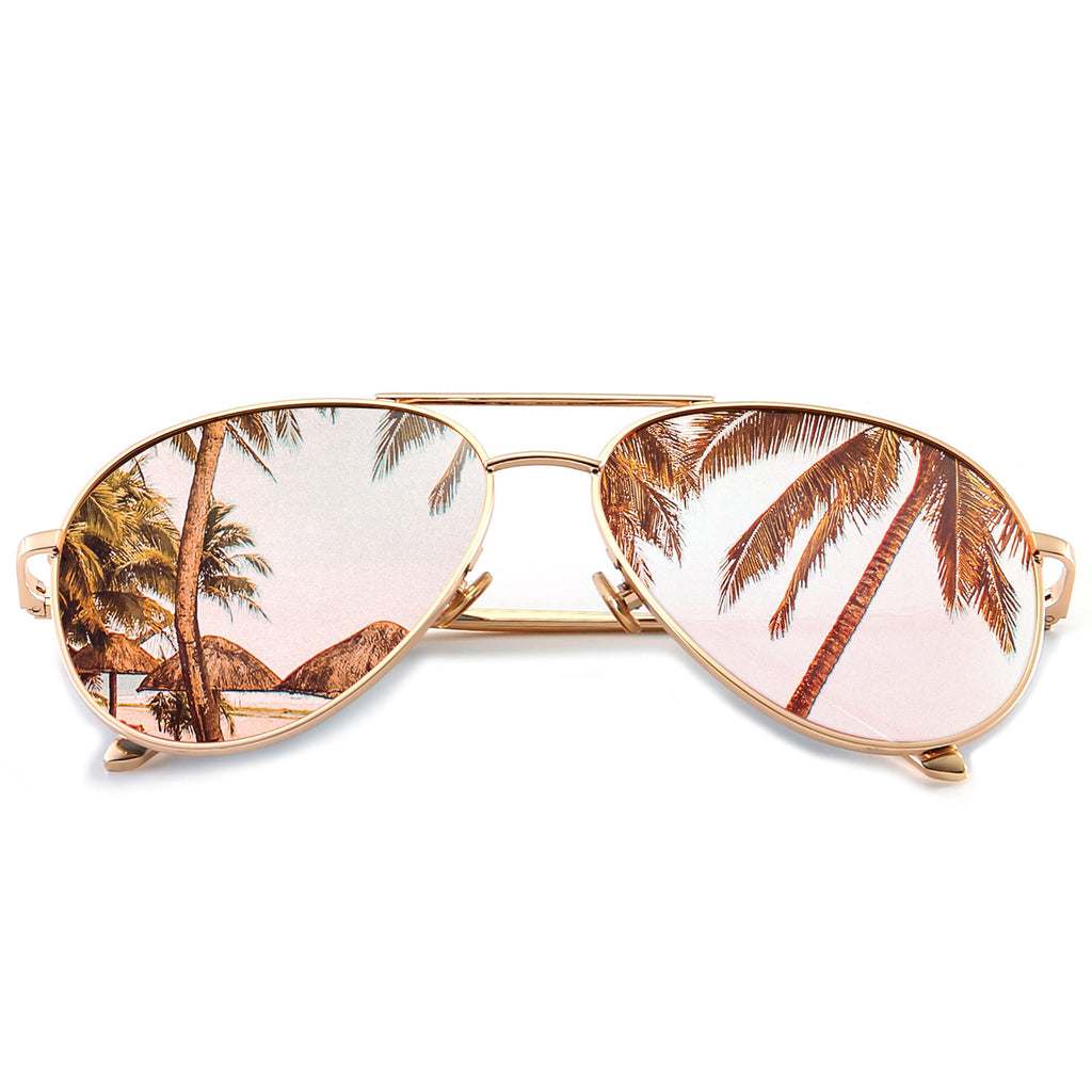 [Australia] - SUNGAIT Oversized Sunglasses for Women Lightweight Fashion Eyewear - Mirrored Polarized Lens 2021light-gold Frame/Pink Mirror Lens 60 Millimetres 