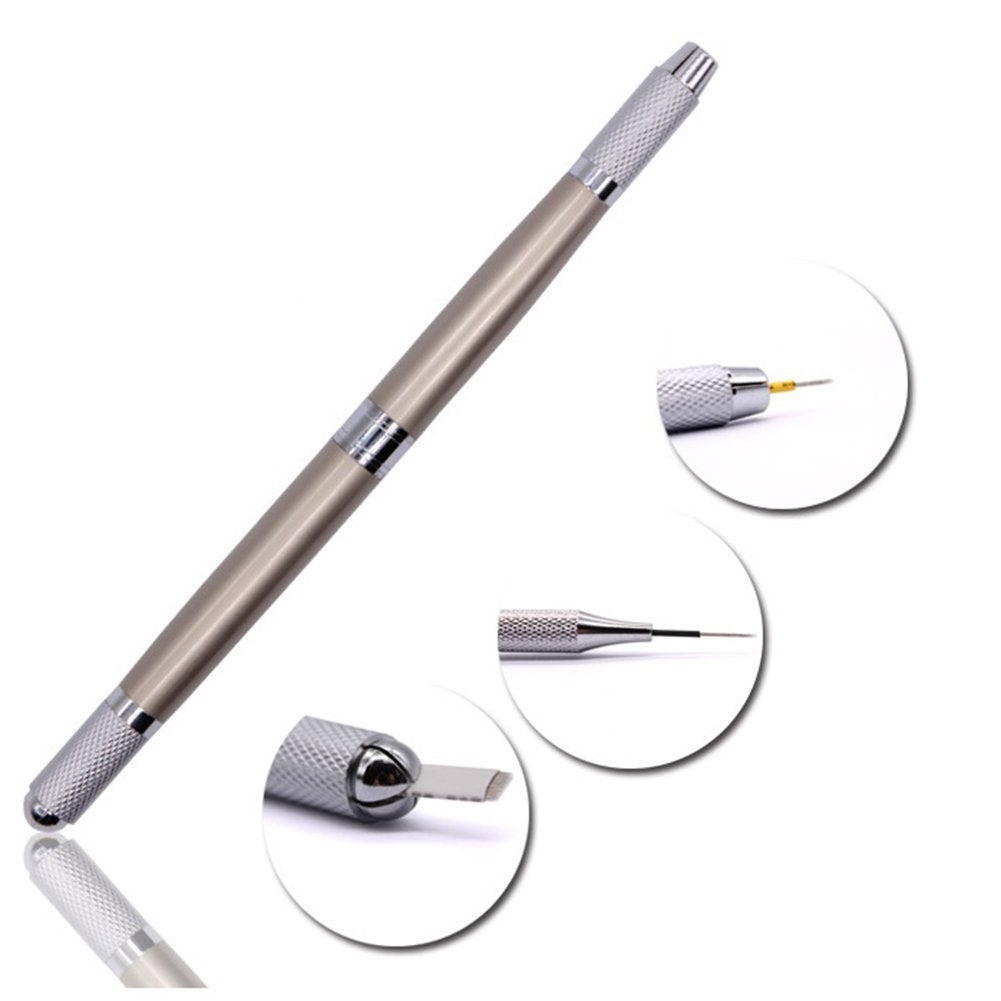 [Australia] - Xiaoyu 3 in 1 Multifunction Manual Tattoo Permanent Makeup Eyebrow Pen Microblading Pen - Champagne 