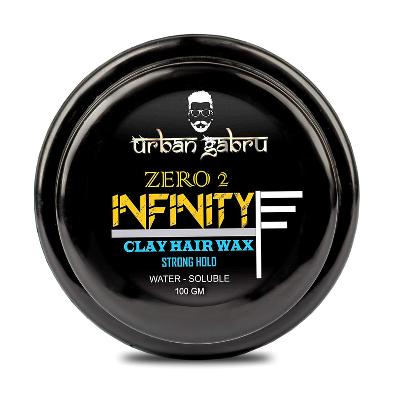 [Australia] - UrbanGabru Zero to Infinity Hair Wax for Men – Hair Clay, Pomade for Strong Hold & High Shine | Water Based Hair Styling Putties & Cream (3.5 Oz) 