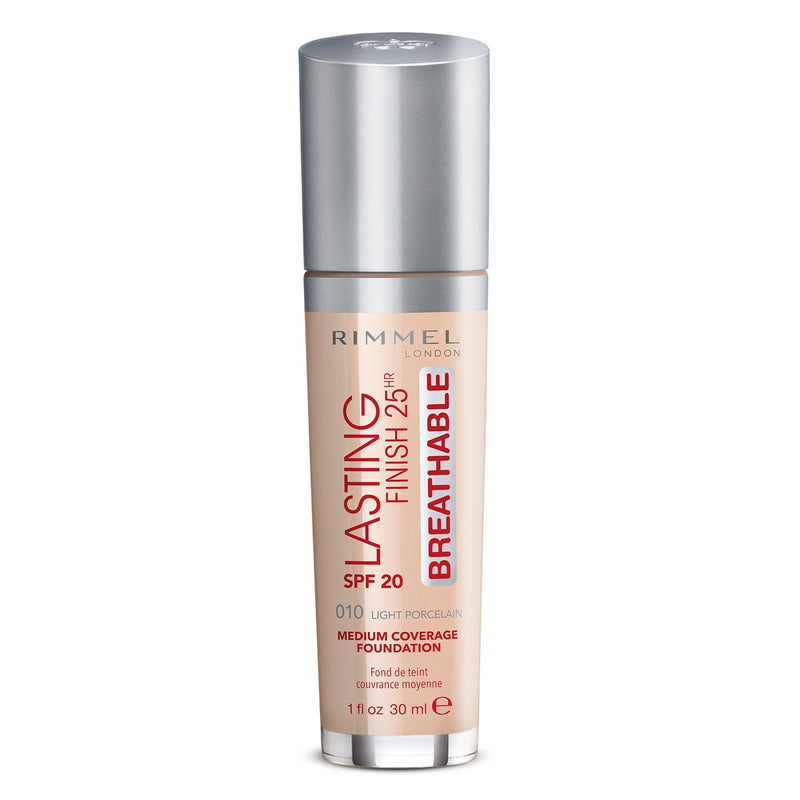 [Australia] - Rimmel London Lasting Finish Breathable Foundation, Spf 20, 010 Light Porcelain 010 Porcelain 