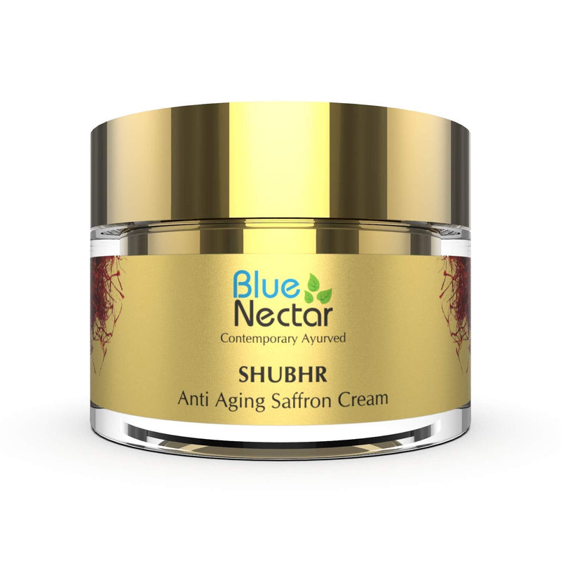 [Australia] - Blue Nectar Anti Aging Face Moisturizer - Natural Ayurvedic Saffron Cream for wrinkles and fine lines 