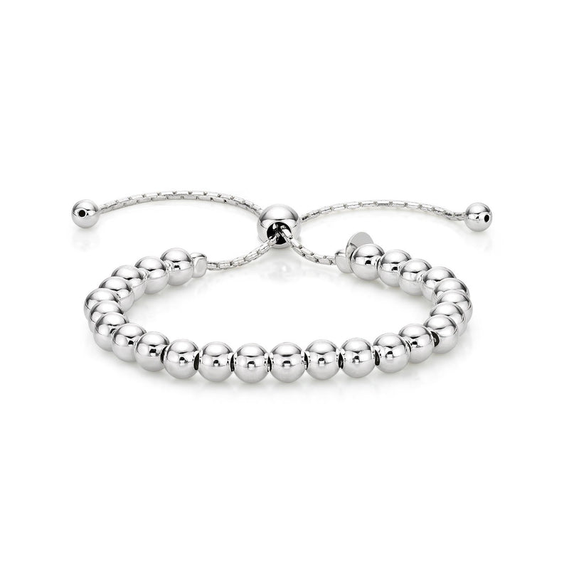 [Australia] - Diamond Treats Ladies Silver Bracelet, 925 STERLING SILVER Fashionable Italian Design Ball Bracelet. This Fully Adjustable Size Ladies Bracelet is the Perfect Jewellery Gift for Women. 