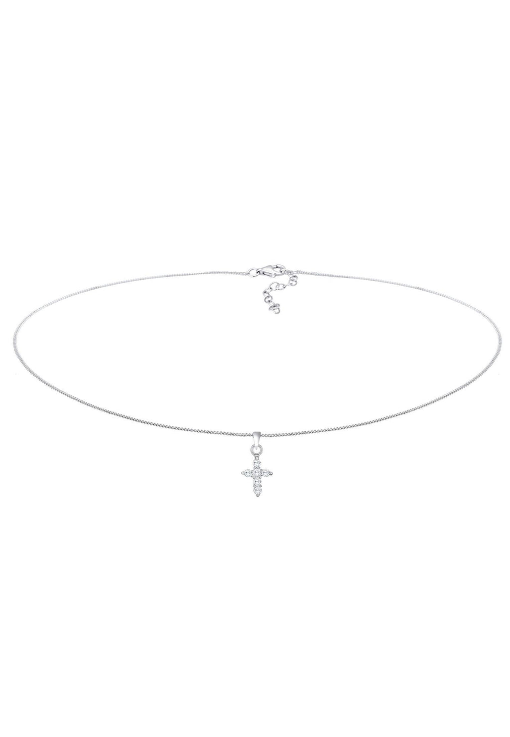 [Australia] - Elli Necklace Women Cross Pendant Filigree with Zirconia Crystals in 925 Sterling Silver 36 